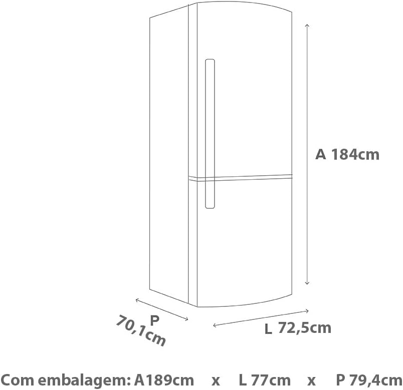 Espaço Ideal para a Geladeira Frost Free Brastemp Inverse 2 Portas